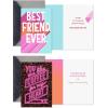Hallmark Shoebox Pack of 2 Funny Valentines Day Cards (Dinosaur, Nachos)(Colorful Galentine’s Day  4 Cards with Envelopes)