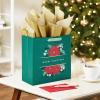 Hallmark Signature 10″ Square Christmas Gift Bag with Tissue Paper (Emerald Green with Poinsettias, Gold Merry Christmas) for Wife, Girlfriend, Mother, Daughter, Grandma, Teacher, Boss, Coworker(Emerald Green with Poinsettias)