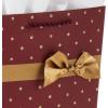 Hallmark Signature 10″ Square Christmas Gift Bag with Tissue Paper (Emerald Green with Poinsettias, Gold Merry Christmas) for Wife, Girlfriend, Mother, Daughter, Grandma, Teacher, Boss, Coworker(Dark Red Trapezoid Bag with Gold Glitter)