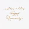Hallmark Signature Anniversary Card (Gold and Woodgrain, Love You More) for Husband, Wife, Partner, Spouse(Gold and Woodgrain  Love You More)