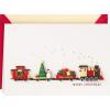 Hallmark Signature Christmas Card (Fun Surprises Santa Claus with Gift)(Christmas Train)