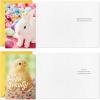 Hallmark Signature Easter Card with Felt Finger Puppets (Bunny, Chick, Lamb) for Kids, Grandchildren, Easter Baskets(Easter Bunnies and Chicks)