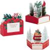 Hallmark Signature Paper Wonder Pop Up Christmas Card (Santa and His Reindeer)(Christmas Mini Pop Up Card Assortment Pack)