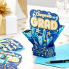 Hallmark Signature Paper Wonder Pop Up Graduation Cards, Grad Cap (4 3D Cards with Envelopes)(Blue)