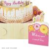 Hallmark Signature Pop Up Mothers Day Card or Birthday Card for Women, Her, Wife (Butterfly)(Pop Up  Pink and Gold Birthday Cake)