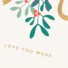 Hallmark Signature Romantic Christmas Card for Husband, Wife, Boyfriend, Girlfriend (Love You More)(Love You More Mistletoe)