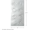 Hallmark Silver Foil Holiday Sticker Seals for Envelopes (80 Seals) Snowflakes, Trees, Reindeer