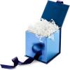 Hallmark Small Gift Box with Bow and Shredded Paper Filll (Navy Blue Signature 4 inch Gift Box with Glitter) for Birthdays, Graduations, Anniversaries, Father’s Day, Christmas, Valentine’s Day, All Occasion(Navy Blue Glitter)