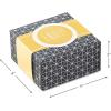 Hallmark Small Gift Boxes with Wrap Band (2-Pack: Gray Geometric, Gold “Enjoy!”) 4 inch Boxes for Weddings, Graduations, Engagements, Birthdays, Housewarmings, Wrapped Treats and Cookies(Gray and Gold)