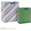 Hallmark Solid Gift Bag Assortment (8 Bags: 4 Medium 9″, 4 Large 13″) Blue, Green, Orange, Cheers, Stripes(Blue  Green  Orange)