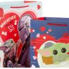 Hallmark Star Wars The Mandalorian 13″ Large Gift Bag Bundle (3 Bags: Baby Yoda, The Mandalorian, Grogu) for Birthdays, Christmas, Father’s Day, May the 4th(Valentine’s Day Gift Bags (2 Count))