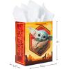 Hallmark Star Wars The Mandalorian 13″ Large Gift Bag Bundle (3 Bags: Baby Yoda, The Mandalorian, Grogu) for Birthdays, Christmas, Father’s Day, May the 4th(Large Gift Bag (1-count))