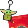 Hallmark Star Wars Valentines Day Card for Kid with Removable Backpack Clip (Baby Yoda), May the 4th(Day Card)