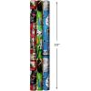 Hallmark Star Wars Wrapping Paper with Cut Lines on Reverse (3-Pack: 60 sq. ft. ttl) with Yoda, Darth Vader, Chewbacca, R2-D2, C-3PO, Stormtroopers, X-Wing, Millennium Falcon(Wrapping Paper)