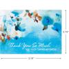Hallmark Sympathy Thank You Notes (50 Blank Cards with Envelopes) Blue Watercolor Flowers