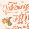 Hallmark Thanksgiving Cards (4 Cards with Envelopes, Single Design) Gatherings & Gratitude(Gatherings & Gratitude)