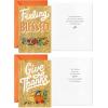 Hallmark Thanksgiving Cards Assortment, Rustic Wood Grain Designs (16 Assorted Cards with Envelopes)(Wood Grain Cards  16 Pack)