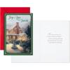 Hallmark Thomas Kinkade Christmas Card (Snow Cabin) (0599XXH5221)(Snowy House  10 Kinkade Cards with Envelopes)