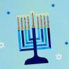 Hallmark Tree of Life Bulk Hanukkah Boxed Cards (40 Cards and 40 Envelopes) Blue with Gold Foil Menorahs, Star of David, Peace Dove(Modern Menorah)