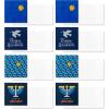 Hallmark Tree of Life Hanukkah Gift Tags with Ribbon, Sticker Seals, and Mini Notecards (Star of David, Menorah, Dreidel, Blue, Gold, Orange) for Gift Bags and Wrapped Presents