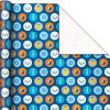 Hallmark Tree of Life Hanukkah Wrapping Paper with Cutlines on Reverse (3 Rolls: 120 Sq. Ft. Total) Blue and Gold Star of David, Menorahs, Candles, Dreidels(1 roll (Pack of 3))