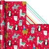 Hallmark Trendy Reversible Christmas Wrapping Paper for Kids (3 Rolls: 120 sq. ft. ttl) Dinosaurs, Koalas, Polar Bears, Penguins, Camels, Zebras, Stripes(Dinosaurs  Koalas  Polar Bears  Penguins  Camels  Zebras  Stripes)