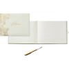 Hallmark Wedding Guest Book with Pen (Love, Ivory and Gold Leaves)(Ivory)