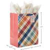 Hallmark Wrap 13″ Large Gift Bag with Tissue Paper, 130, Orange, Blue, Green, Black(Bag)