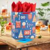 Hallmark Wrap 13″ Large Gift Bag with Tissue Paper, 130, Orange, Blue, Green, Black(Rad Dad  Best Dad Ever)