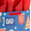 Hallmark Wrap 13″ Large Gift Bag with Tissue Paper, 130, Orange, Blue, Green, Black(Rad Dad  Best Dad Ever)