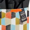 Hallmark Wrap 13″ Large Gift Bag with Tissue Paper, 130, Orange, Blue, Green, Black(Your Day  Your Way)