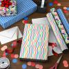 Hallmark Wrapping Paper Mini Rolls, 3-Pack (Blue Plaid, Spring Flowers, Rainbow Stripes) for Birthdays, Baby Showers, Mother’s Day, Any Occasion – 45 Sq. Ft. Total(Blue Plaid  Spring Flowers  Rainbow Stripes)