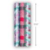 Hallmark Wrapping Paper Mini Rolls, 3-Pack (Checkered, Triangles, Starbursts) for Birthdays, Graduations, Mother’s Day, Father’s Day, Any Occasion – 45 Sq. Ft. Total(Holiday Assortment)