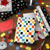 Hallmark Wrapping Paper Mini Rolls, 3-Pack (Checkered, Triangles, Starbursts) for Birthdays, Graduations, Mother’s Day, Father’s Day, Any Occasion – 45 Sq. Ft. Total(Checkered  Triangles  Starbursts)