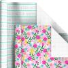 Hallmark Wrapping Paper Rolls for Graduation, Birthday, Wedding, Baby Shower – Flowers, Polka Dots, Happily Ever After Gift Wrap (Set of 6 Assorted Rolls: 180 sq. ft. ttl.)