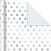 Hallmark Wrapping Paper Rolls for Weddings, Bridal Showers, Birthdays – Silver and White Gift Wrap Paper (Set of 3 Rolls: 105 sq. ft. ttl.) Polka Dots, Stripes, Geometric Shapes(Metallic White and Silver)