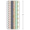 Hallmark Wrapping Paper with Cutlines on Reverse (6 Rolls: 180 Sq. Ft. Total) White and Silver Stripes, Mint Green, Gold Hearts and Flowers for Weddings, Bridal Showers, Birthdays(Silver  Pink  Navy  Mint  Gold)