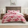 Hallmark – Full/Queen Comforter, 4-Piece Holiday Comforter Set with Shams and Decorative Pillow (Red Toile, Full/Queen)(Cozy Christmas Red)