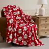 Hallmark – Throw Blanket, Soft & Plush Holiday Throw, Oversized Throw for Couch or Bed (Nutcracker, 50″ x 70″, Red/Green)(Santa Claus)