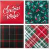 Hallmark 0005XBC1126 Holiday Set of 3 with Wrap Bands for Christmas, Hanukkah, Weddings Small Gift Boxes, Paper, Metallic Rose Gold Silver, Trees, Snowflakes(Christmas Wishes  Holly  Plaid)