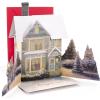Hallmark 0899XSO1002 Christmas Pop Up Card with Light and Song (Displayable Dimensional Thomas Kinkade House Plays We Wish You a Merry Christmas), Snowy House(Kinkade House Pop Up  Plays Music and Lights Up)