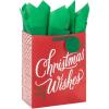 Hallmark 13″ Large Christmas Gift Bag with Tissue Paper and Gift Tag (Traditional Santa Claus) for Kids, Adults, Friends, Family(Christmas Wishes)