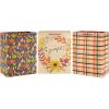 Hallmark 13″ Large Fall Gift Bag Bundle (3 Bags: Orange and Tan Plaid, Leaves, Grateful Wreath) for Thanksgiving, Friendsgiving, Boss’s Day, Clergy Appreciation, Grandparents Day(Fall Colors)