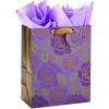 Hallmark 13″ Large Gift Bag with Tissue Paper (Butterflies, Mint Green, Pink, Black) for Easter, Mother’s Day, Bridal Showers, Baby Showers, Birthdays(Purple Flowers)