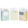 Hallmark 13″ Large Gift Bags for Baby Shower Assortment with Tissue Paper (Pack of 3, Cloud and Rainbow, Giraffe, Pastel Polka Dots)(3 Count (Pack of 1))