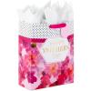 Hallmark 13″ Large Mother’s Day Gift Bag with Tissue Paper (Blush Pink and Gold) for Mom, Grandma, Nana, Mom Squad(Floral with Dots)