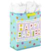 Hallmark 15″ Extra Large Easter Gift Bag with Tissue Paper (Happy Easter, Polka Dots) for Easter Baskets, Easter Egg Hunts and Kids Presents(Happy Easter)