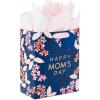 Hallmark 17″ Extra Large Mother’s Day Gift Bag with Tissue Paper (Red Roses, Green Foliage, Bright Blue) for Mom, Grandma, Nana, New Mother(Navy Floral)