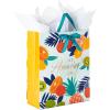 Hallmark 17″ Extra Large Mother’s Day Gift Bag with Tissue Paper (Red Roses, Green Foliage, Bright Blue) for Mom, Grandma, Nana, New Mother(Tropical Fruit)