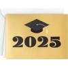 Hallmark 2025 Bulk Graduation Thank You Cards, Black and Gold (40 Count with Envelopes) for Grad Announcements, Invitations, Thanks(2025 Grad)